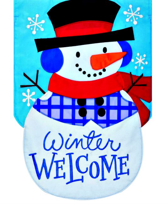 Winter Welcome Snowman Applique Mini Garden Flag **SOLD OUT**