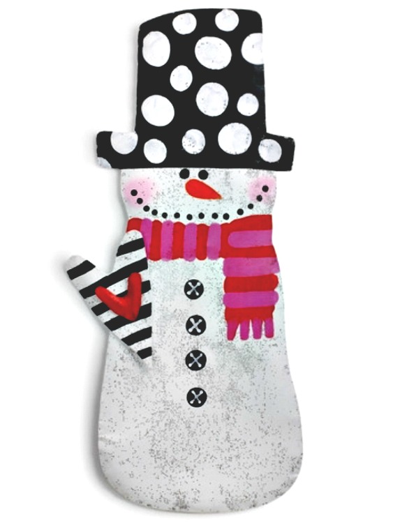 Snowman with Heart Door Hanger **NEW - SOLD OUT**