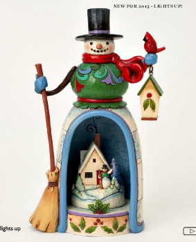 Snowman with Lighted Winter Scene by Jim Shore Heartwood Creek**SOLD OUT**