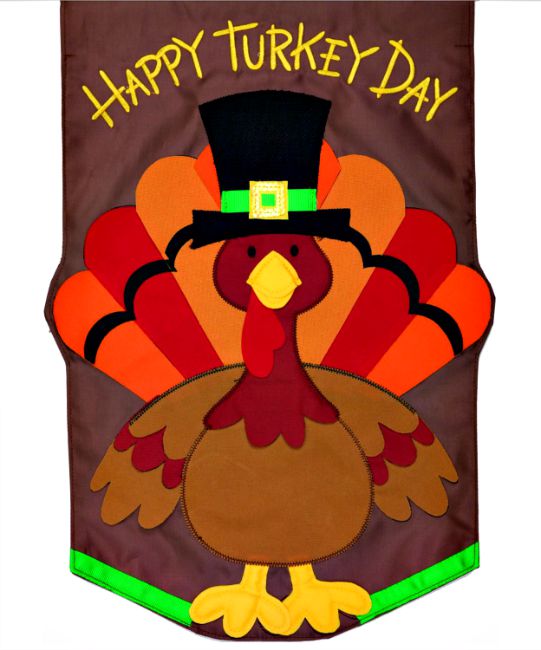 Happy Turkey Day Applique Mini Garden Flag **SOLD OUT**