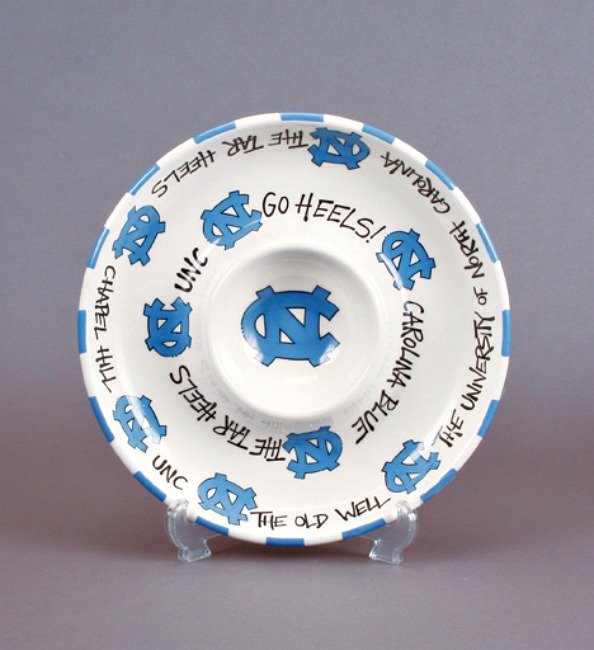 UNC Ceramic Chip & Dip Circle Plate **SOLD OUT**