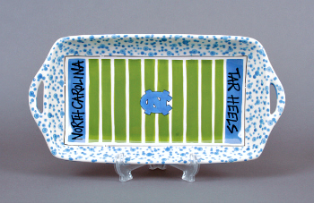 UNC Ceramic Stadium Serving Tray