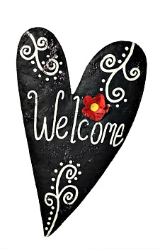 Welcome Heart Door Hanger **SOLD OUT**