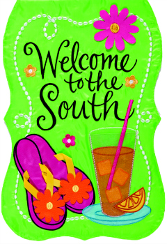 Welcome to the South Applique Mini Garden Flag **NEW**