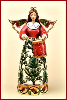 Keep a Merry Beat Williamsburg Damask Angel Figurine **SOLD OUT**